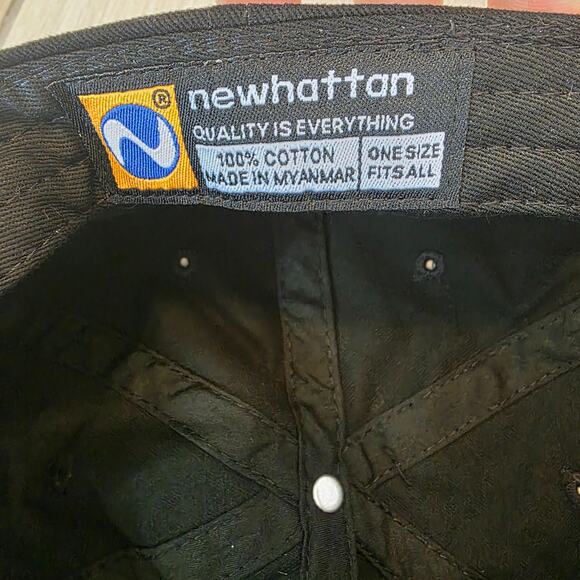 Newhattan Black Ghost Embroidered Dad Hat Baseball Cap Adjustable One Size - Picture 3 of 3